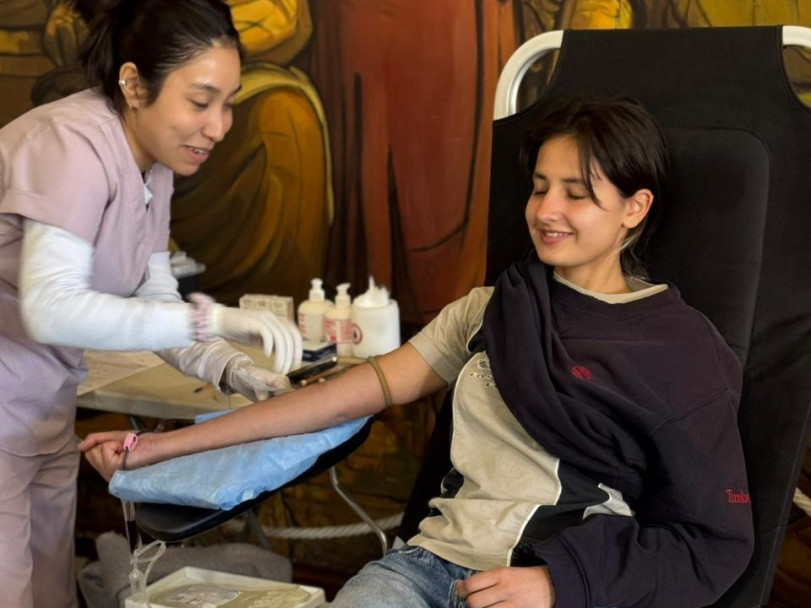 imagen Estudiantes de Tecnicatura de Hemoterapia organizaron una exitosa campaña de donación de sangre