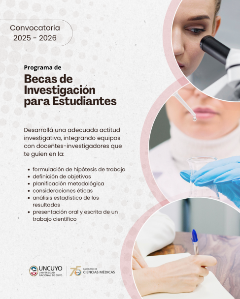 imagen Invitan a postular a Becas para la Promoción de la Investigación para Estudiantes FCM