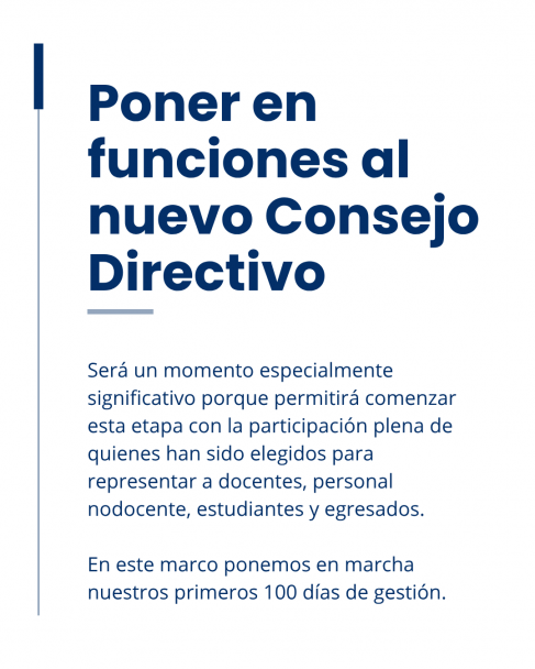 imagen Los primeros 100 días de gestión inician con la puesta en funciones del nuevo Consejo Directivo