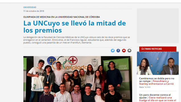 imagen Convocan a postular a las XXVIII Olimpíadas Académicas de Estudiantes de Medicina en Córdoba