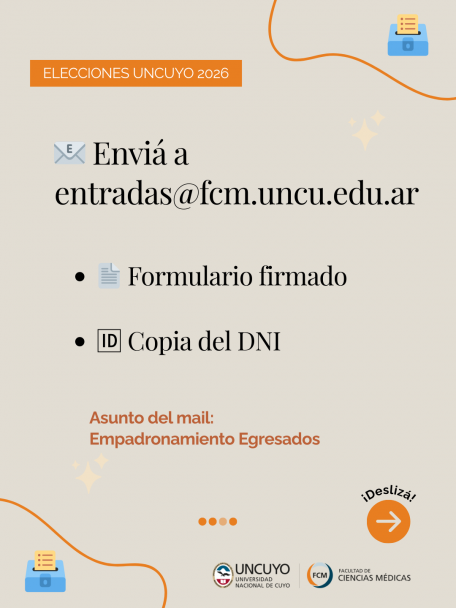 imagen La FCM facilita la inclusión al padrón electoral a egresados/as anteriores al 2003