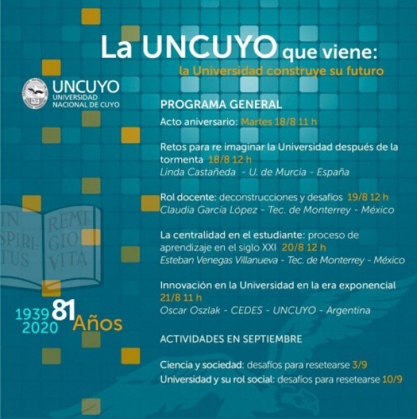 imagen La UNCUYO cumple 81 años