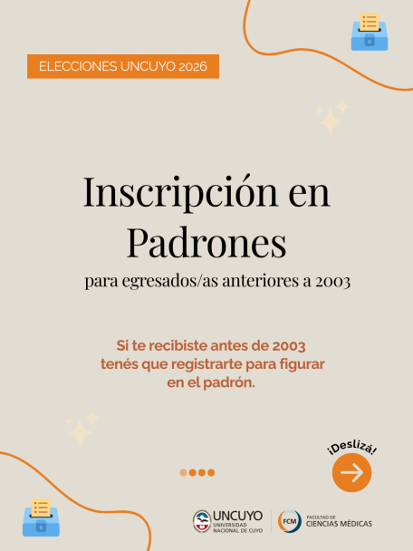 imagen La FCM facilita la inclusión al padrón electoral a egresados/as anteriores al 2003